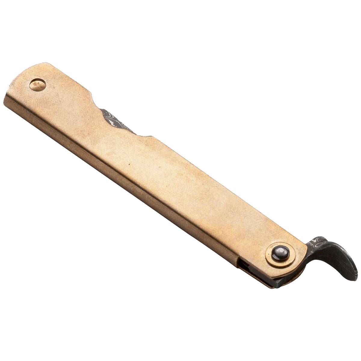 Higo Hoseki Damascus Taschenmesser - Gold