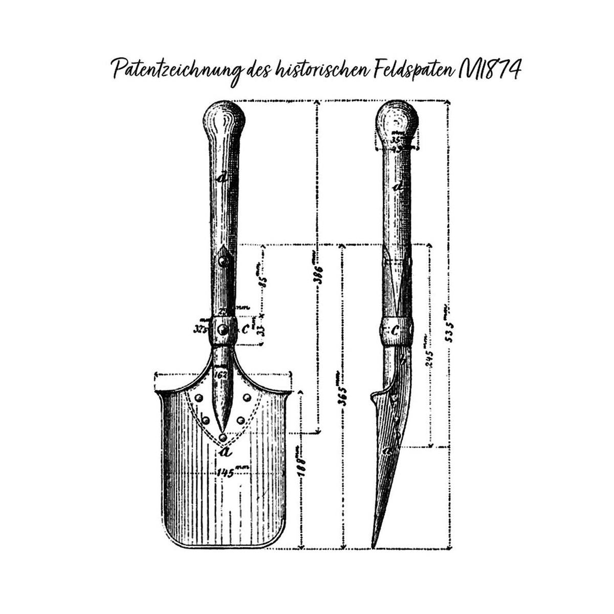 Böker Plus Shovel M1874 Spaten - Schwarz/Braun