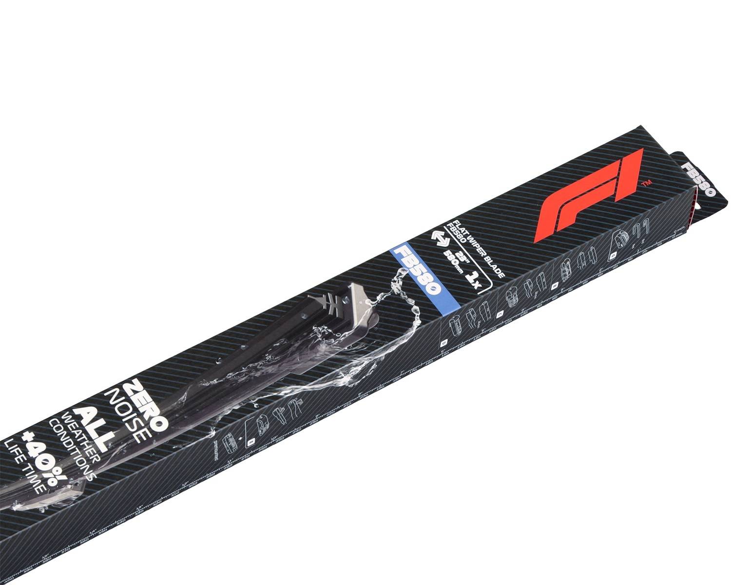 Formula 1 F1 Wischerblatt 580mm Scheibenwischer 23" Flachbalkenwischer Spoiler