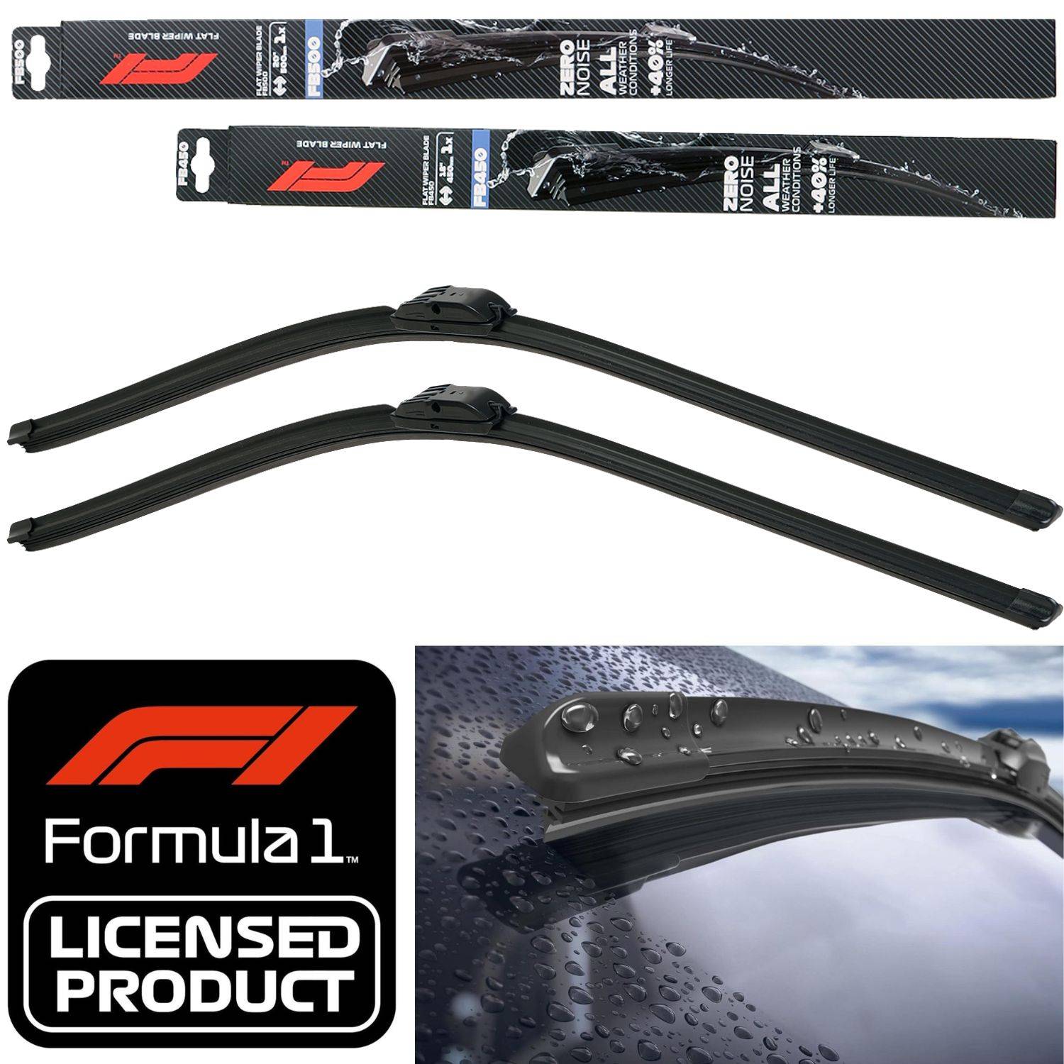 F1 Set Scheibenwischer Vorne für Renault Cllio II Honda Hyundai Opel Toyota etc