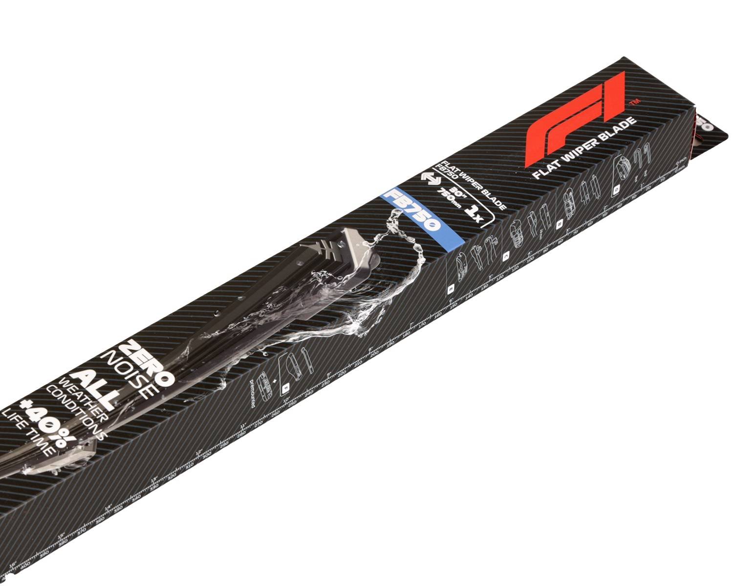 Formula 1 F1 Wischerblatt 750mm Scheibenwischer 30" Flachbalkenwischer Spoiler