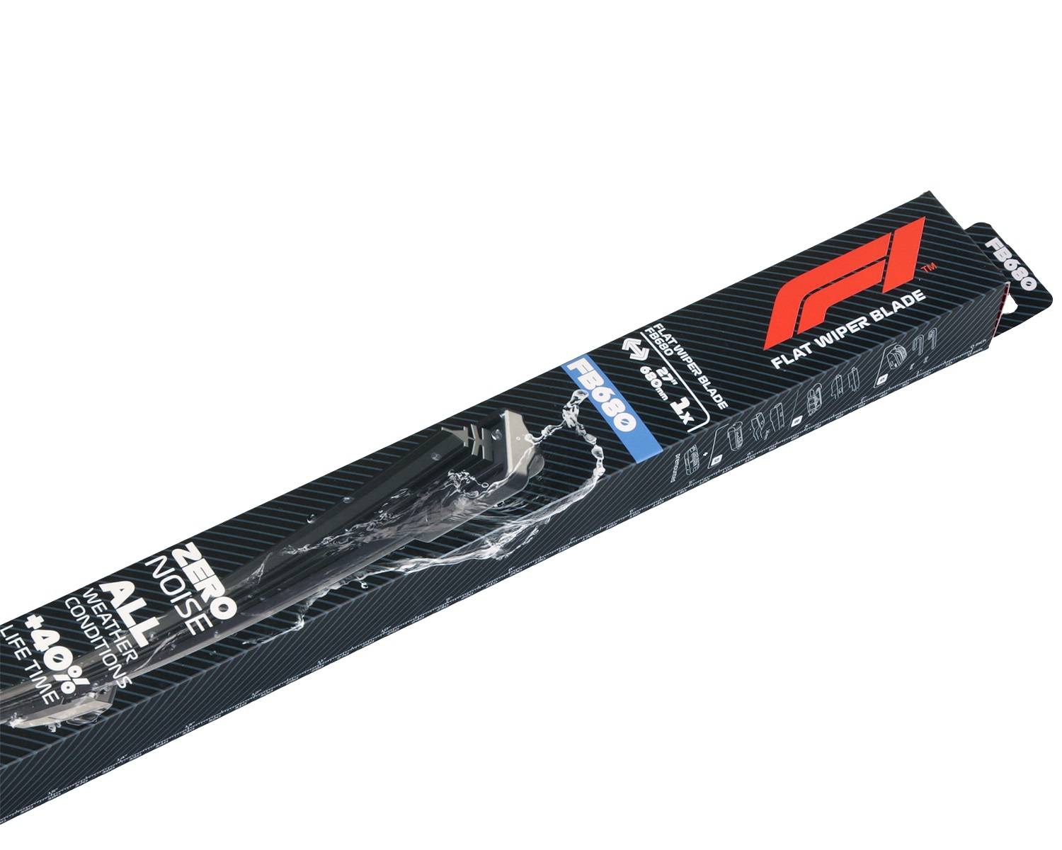 Formula 1 F1 Wischerblatt 680mm Scheibenwischer 27" Flachbalkenwischer Spoiler