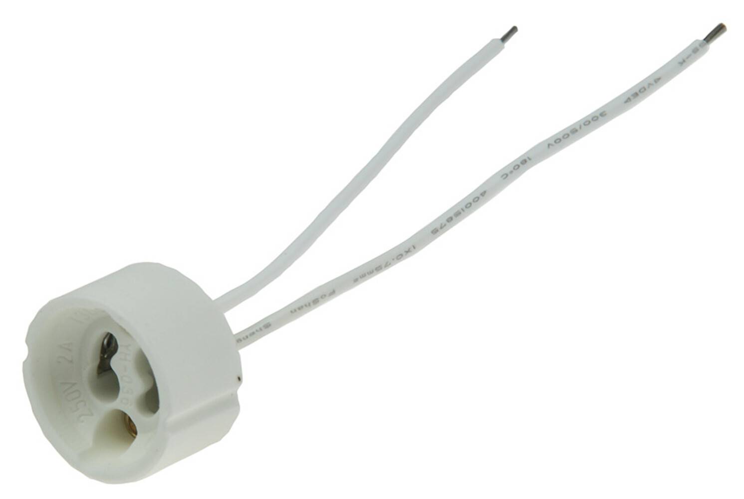 ChiliTec 17969 GU10 Lampenfassung, 230V / 100Watt Keramik Fassung mit 11cm Kabel