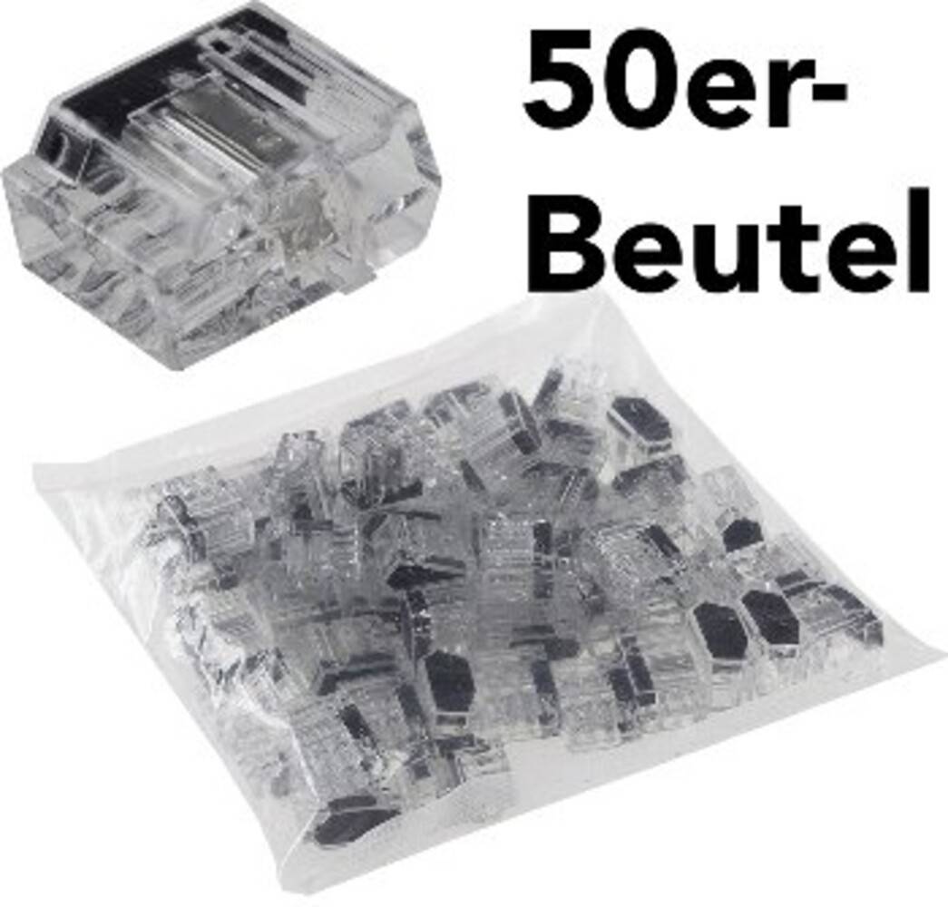 ChiliTec 19486 Steckbare Dosenklemmen, 50er Pack 1-polig, 3 Klemmstellen, 1-2,5mm²