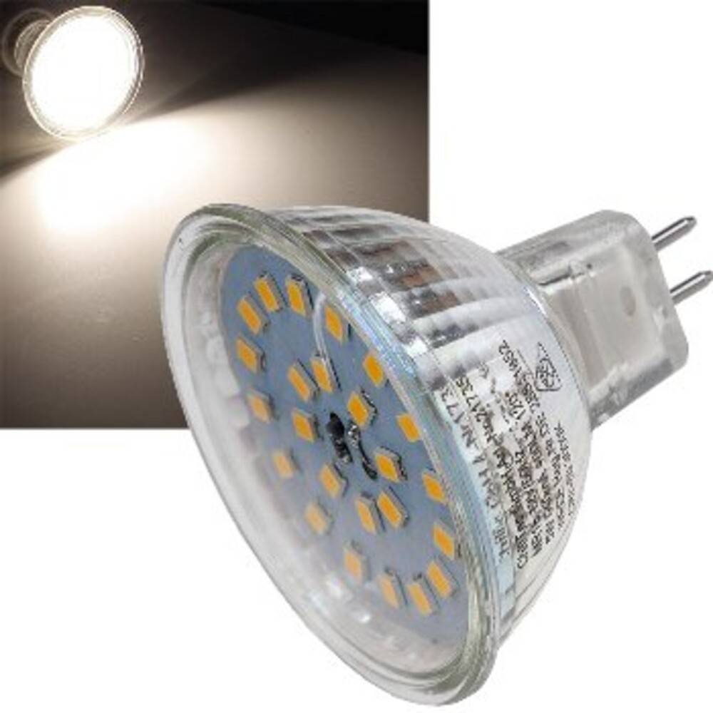 ChiliTec 21734 LED Strahler MR16 "H55 SMD" 120°, 4000k, 440lm, 12V/5W, neutralweiß