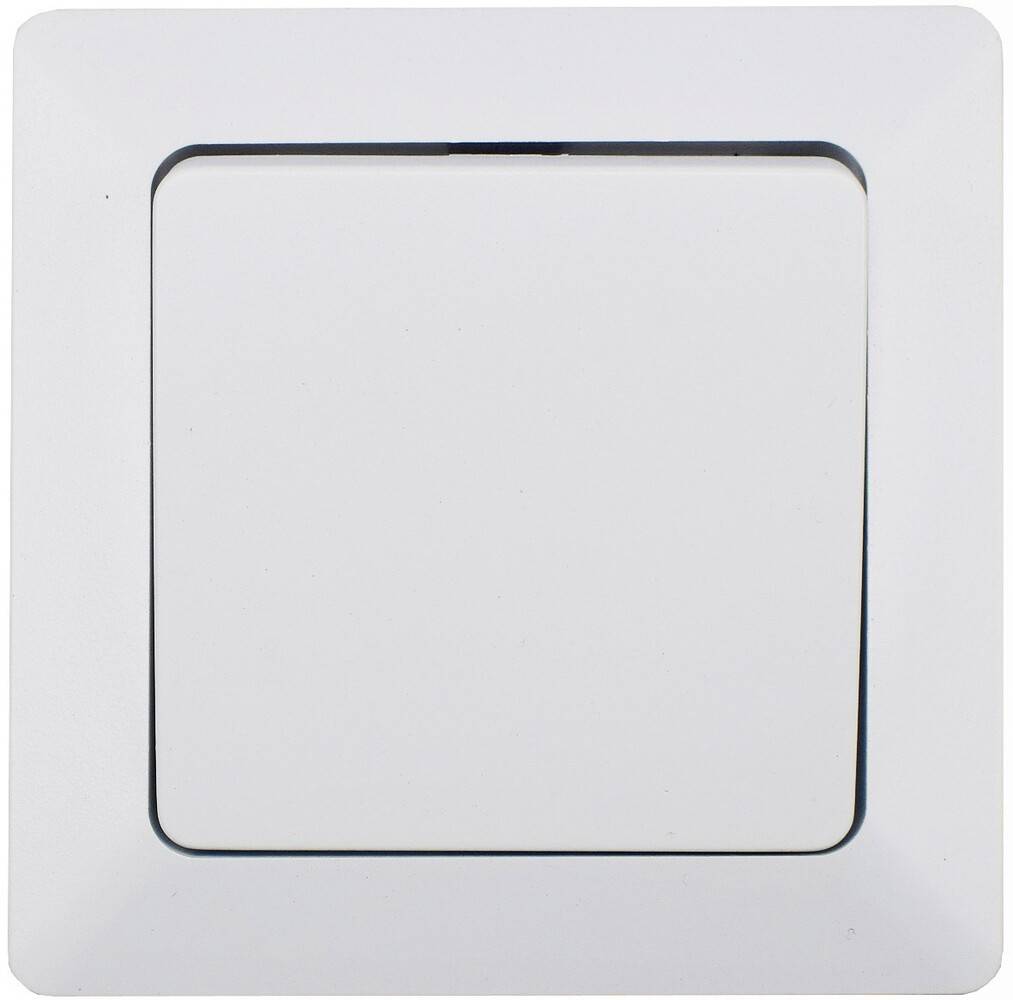 ChiliTec 22772 MILOS Wechsel-Schalter, UP, weiß matt 250V~/ 10A, inkl. Rahmen, Steckanschluss