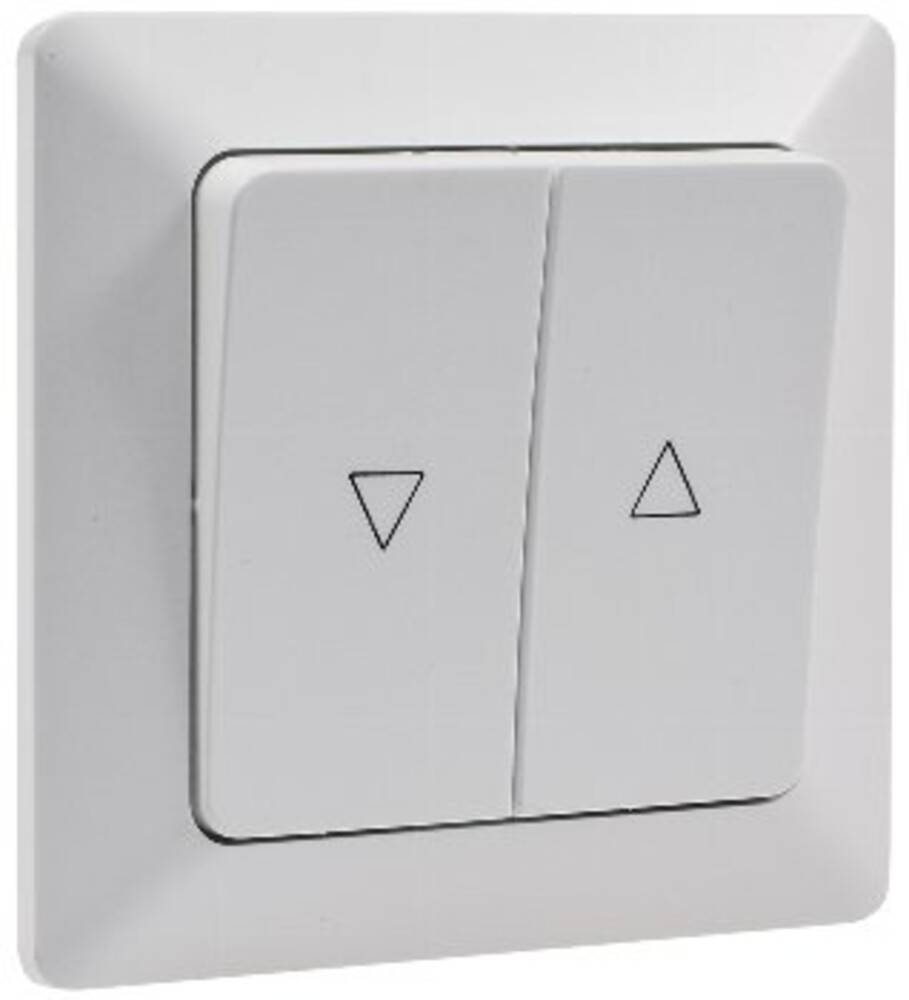 ChiliTec 22777 MILOS Jalousien-Steuerung Hoch/Runter Taster, inkl. Rahmen, UP, weiß matt