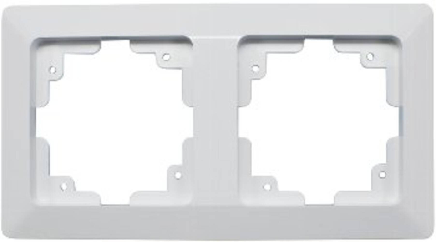 ChiliTec 22788 MILOS 2-fach Rahmen weiß matt