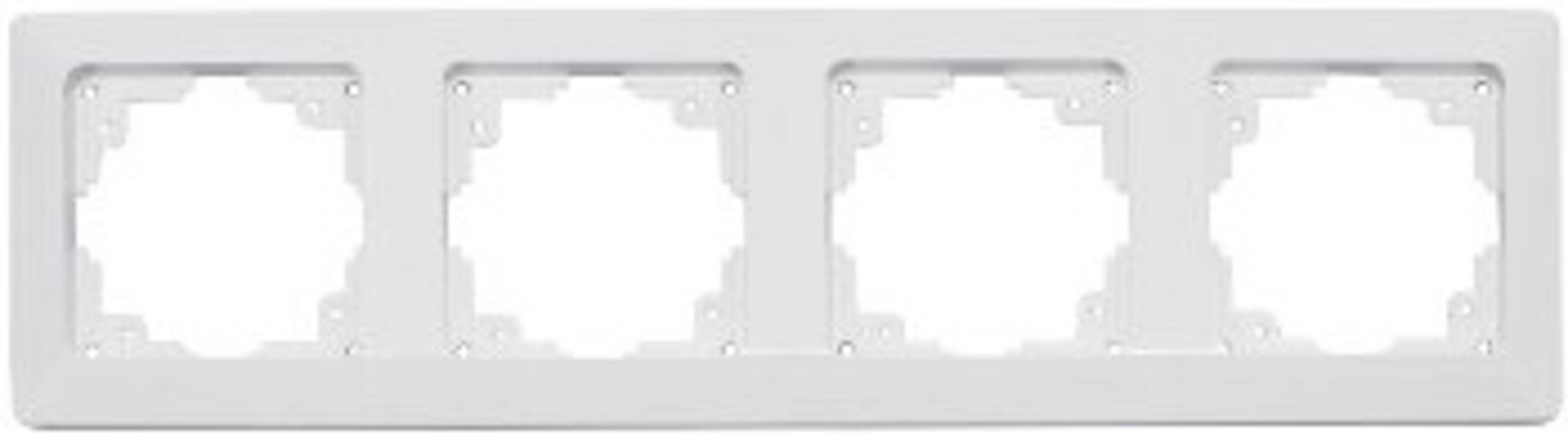 ChiliTec 22790 MILOS 4-fach Rahmen weiß matt