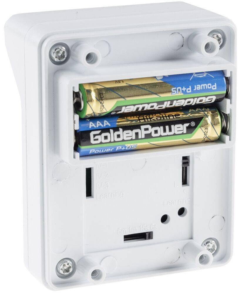 ChiliTec 23760 Funk-Bewegungsmelder für "Pilota Casa" IP44, 90°/8m PIR, Aufputz, weiß