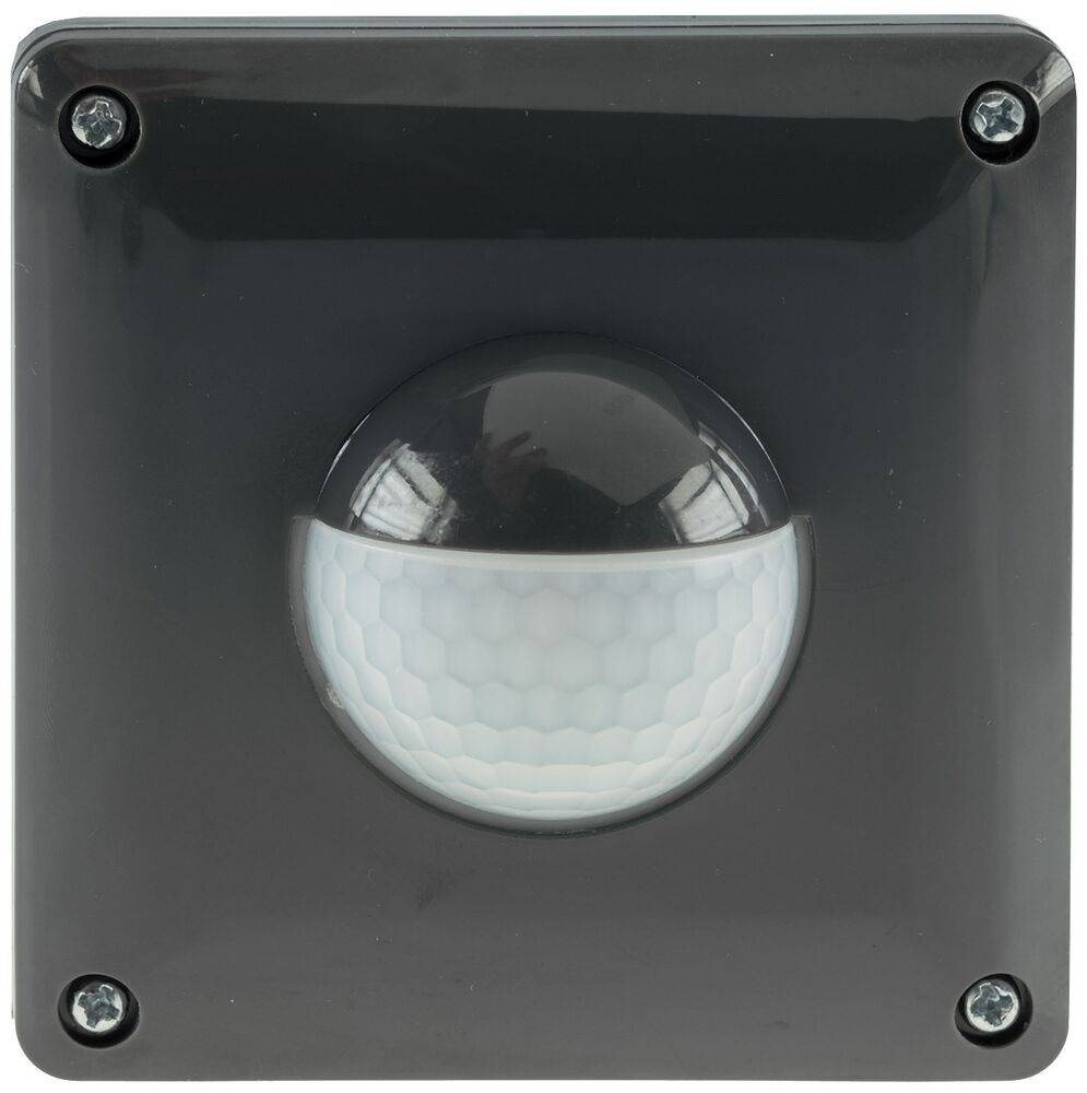 ChiliTec 23621 Unterputz PIR Bewegungsmelder 190° IP65 2 & 3 - Draht Technik, anthrazit