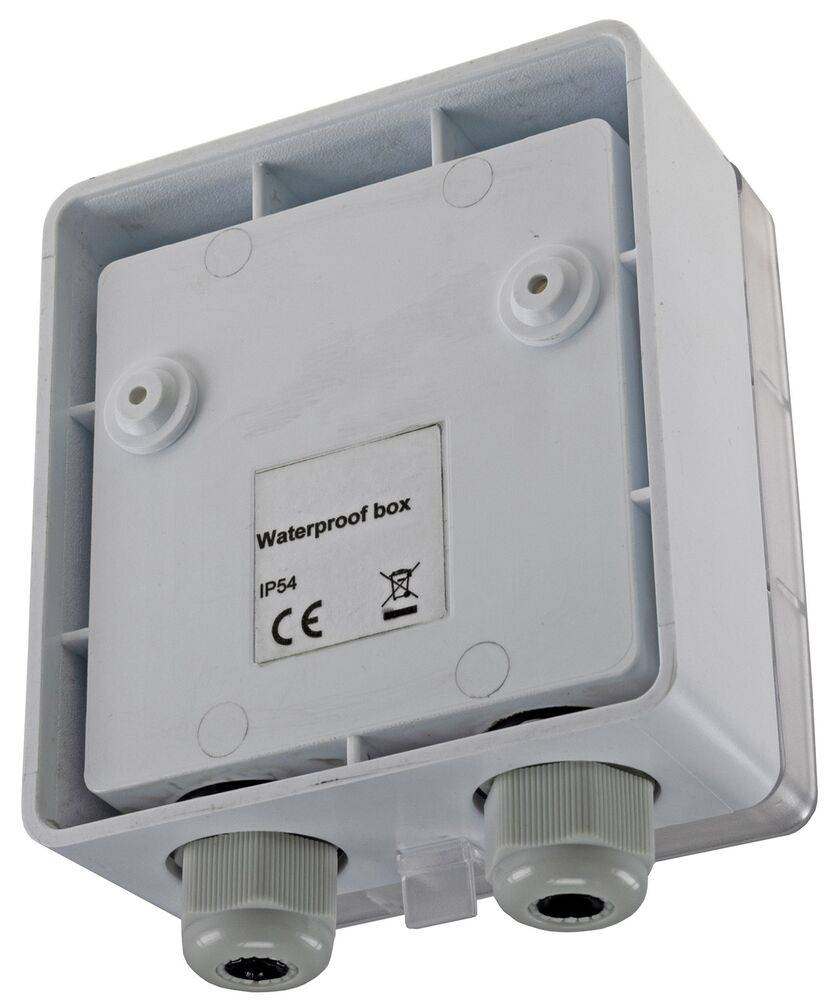 ChiliTec 23800 Aufputz Gehäuse mit Schutzklappe, IP54 110x105x57mm, 2 Kabelschlüsse