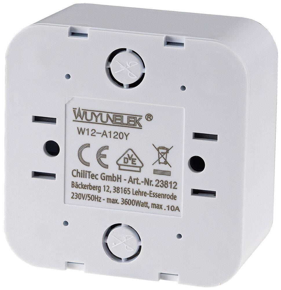 ChiliTec 23812 FASKO Wechsel-Schalter, AP, Weiß 250V~/ 10A, Aufputz, Schraubanschluss