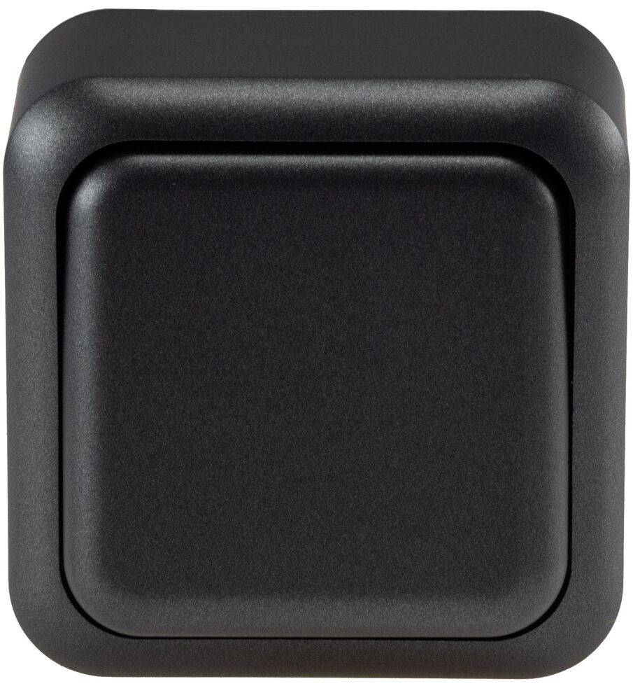 ChiliTec 23816 FASKO Wechsel-Schalter, AP, Anthrazit 250V~/ 10A, Aufputz, Schraubanschluss