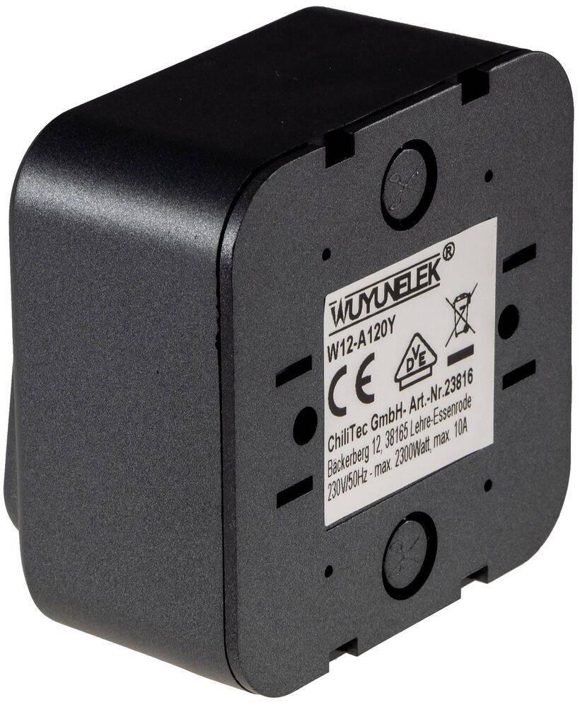 ChiliTec 23816 FASKO Wechsel-Schalter, AP, Anthrazit 250V~/ 10A, Aufputz, Schraubanschluss