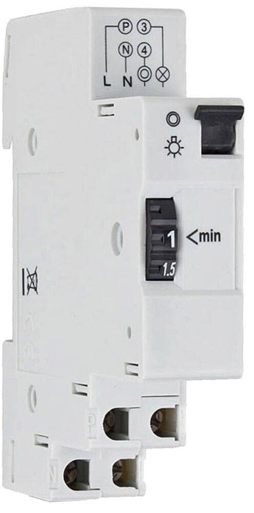 ChiliTec 23278 Treppenlichtzeitschalter - Zeitrelais 1 Wechsler, 230V-16A, 1-7 Minuten