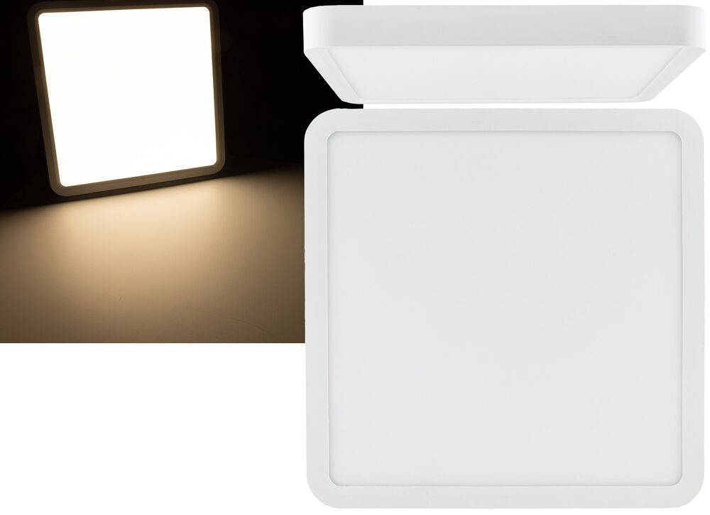 ChiliTec 23844 LED Deckenleuchte "Santano 36 Qw" 30x30cm, 32W, 2928lm, 2900K warmweiß