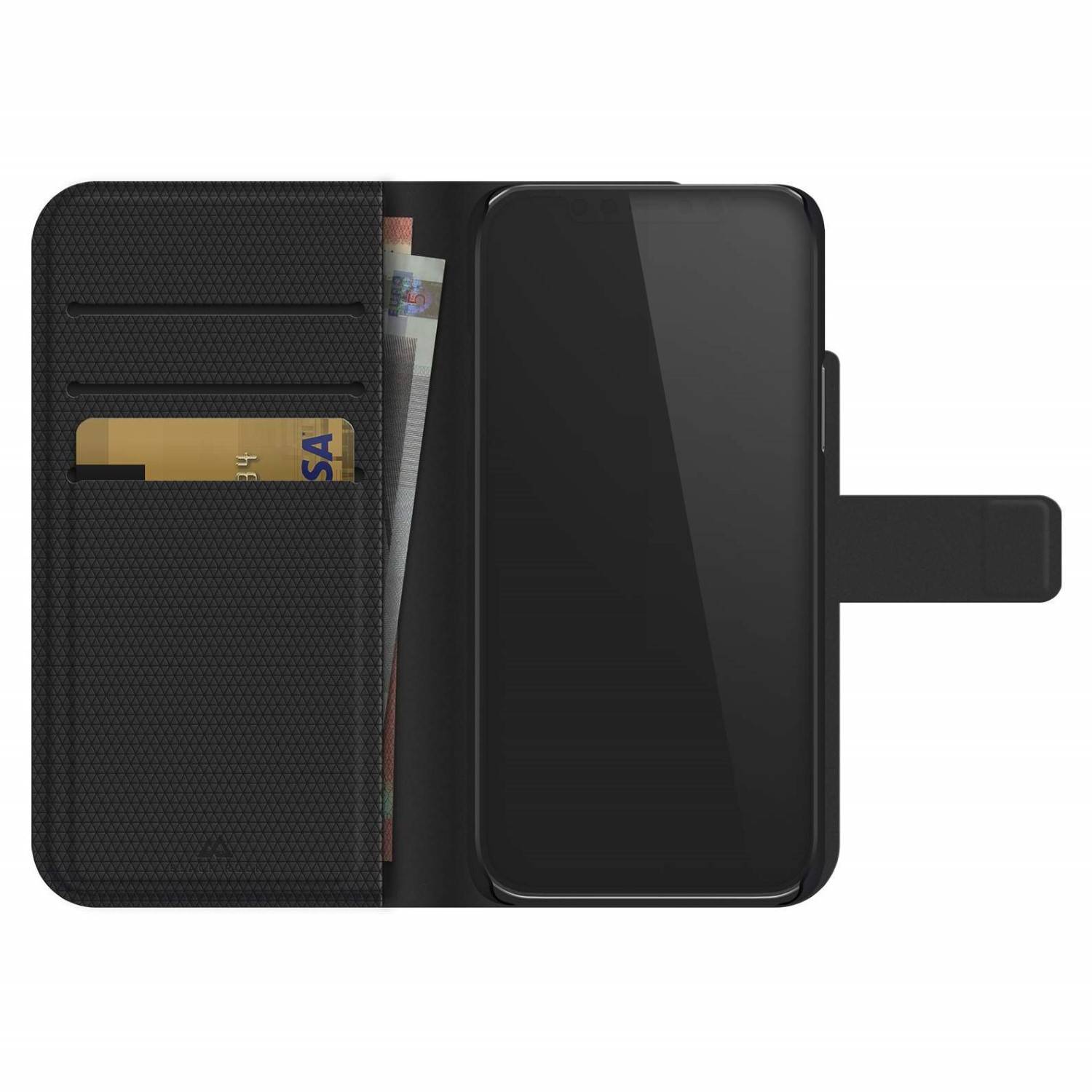 Black Rock Klapp-Tasche + Schutz-Glas Cover Smart Hülle für Apple iPhone 12 mini