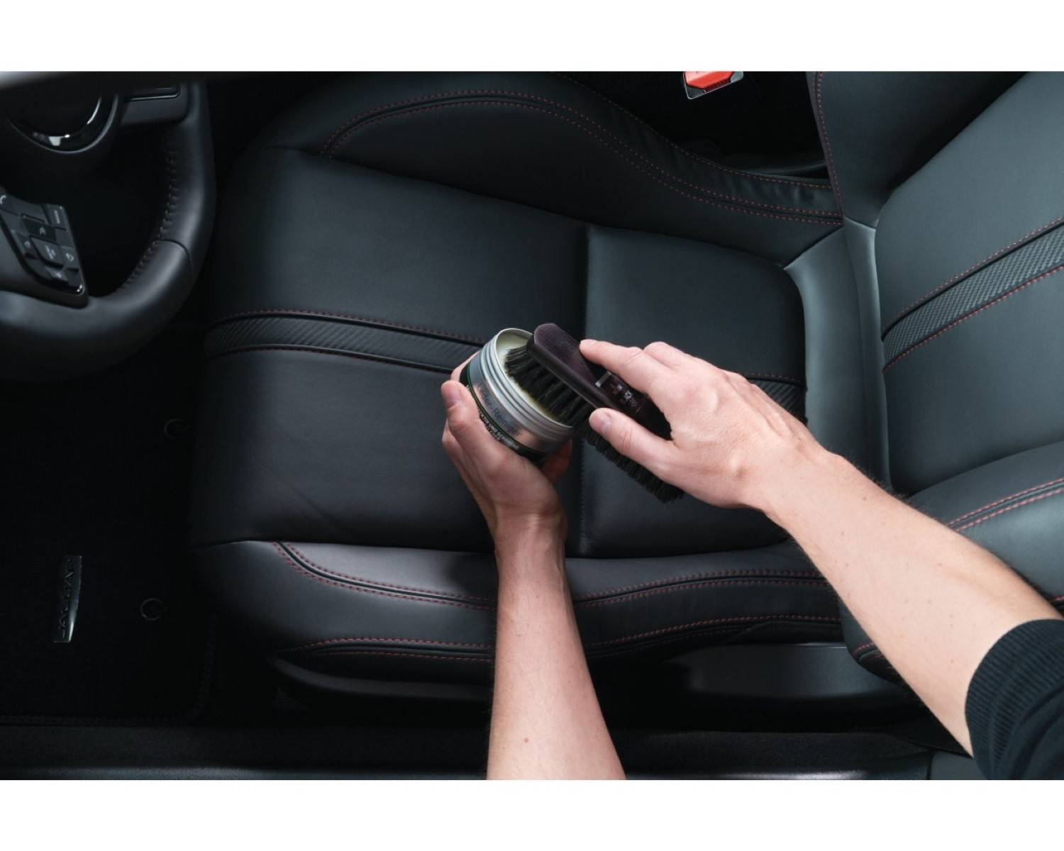 Black Label Leder-Bürste Holz