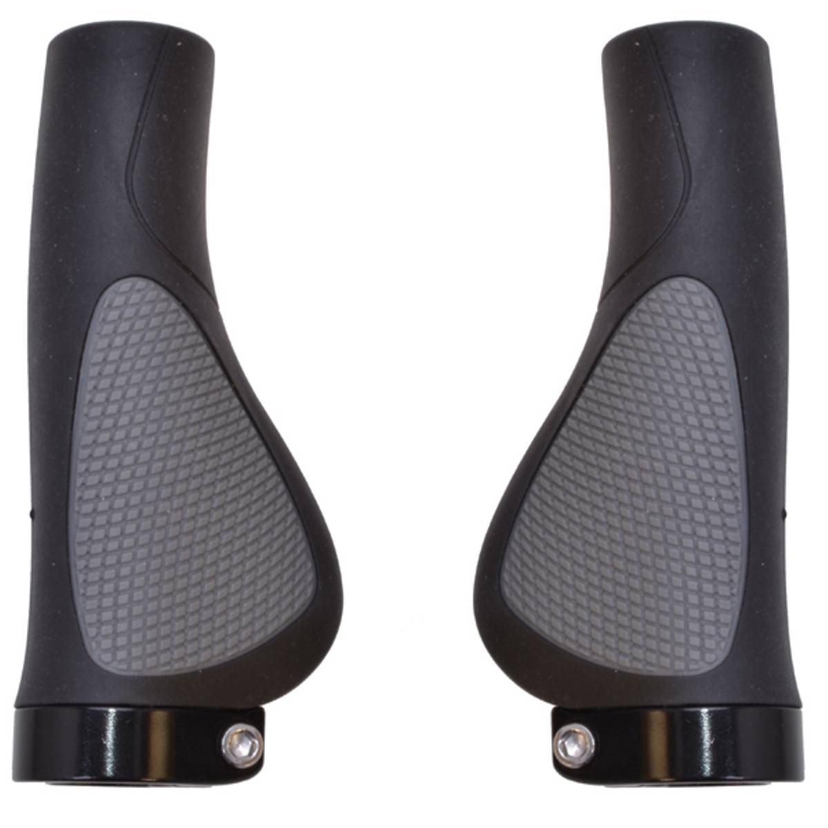 Set Fahrradgriffe Ergo-Grip Antirutsch 130mm Schwarz