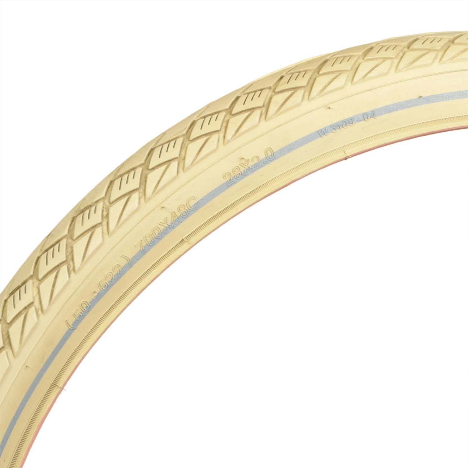 Fahrrad-Reifen Creme Retro Style 28" 50-622 Pannensicher