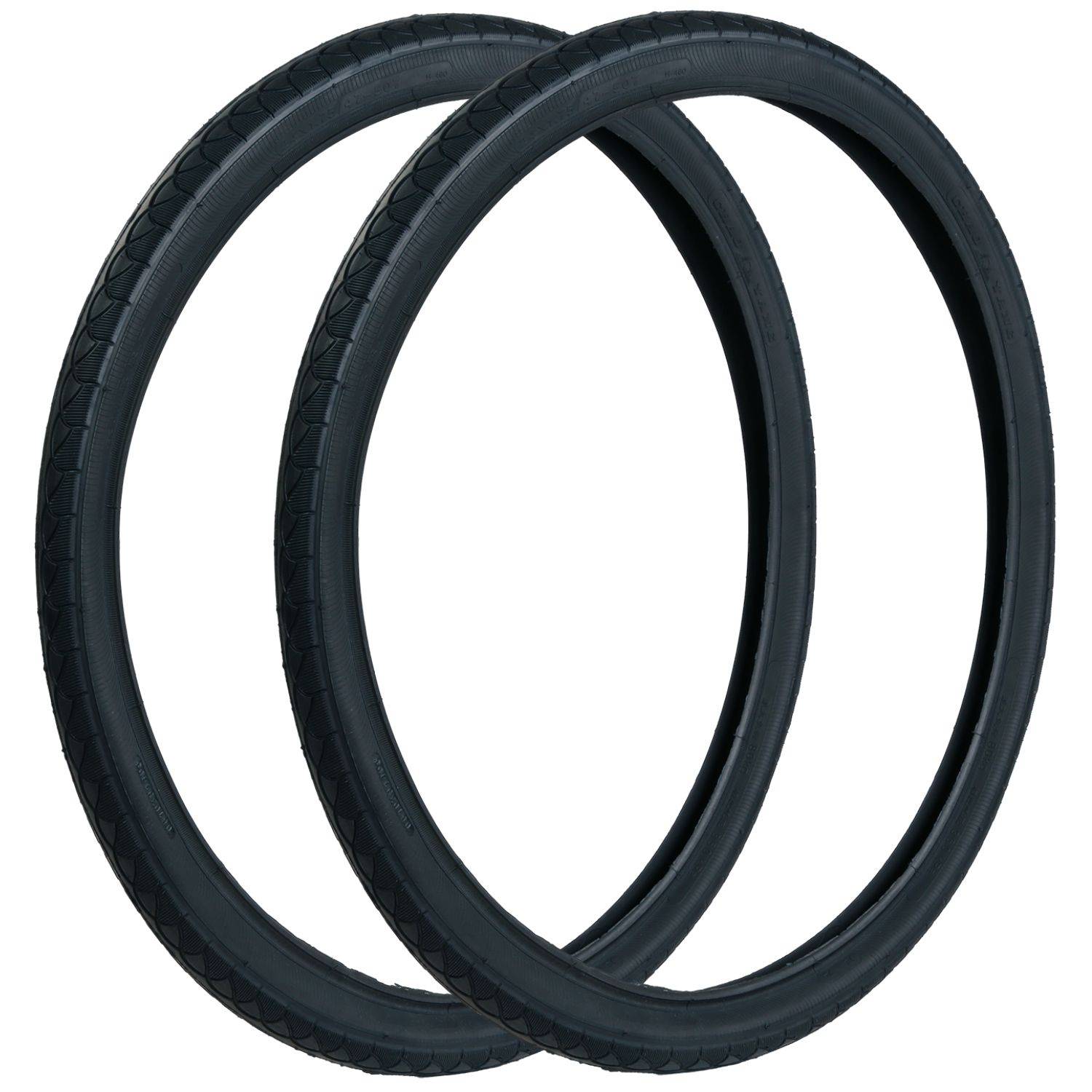 2x Fahrrad-Reifen Schwarz Straße 24" x 1.75 ETRTO 47-507