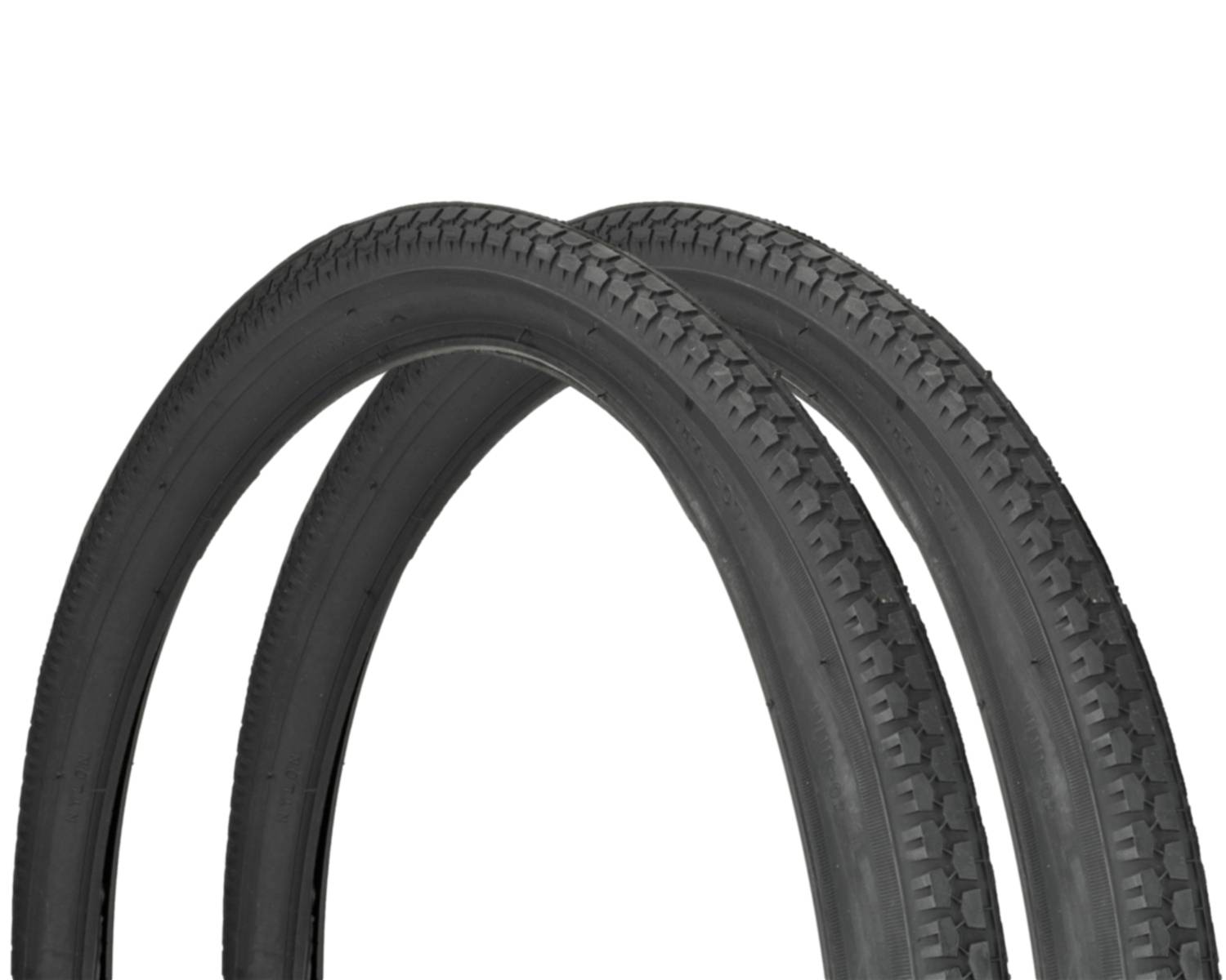 2x Fahrrad-Reifen Schwarz Straße 24" x 1.75 ETRTO 47-507