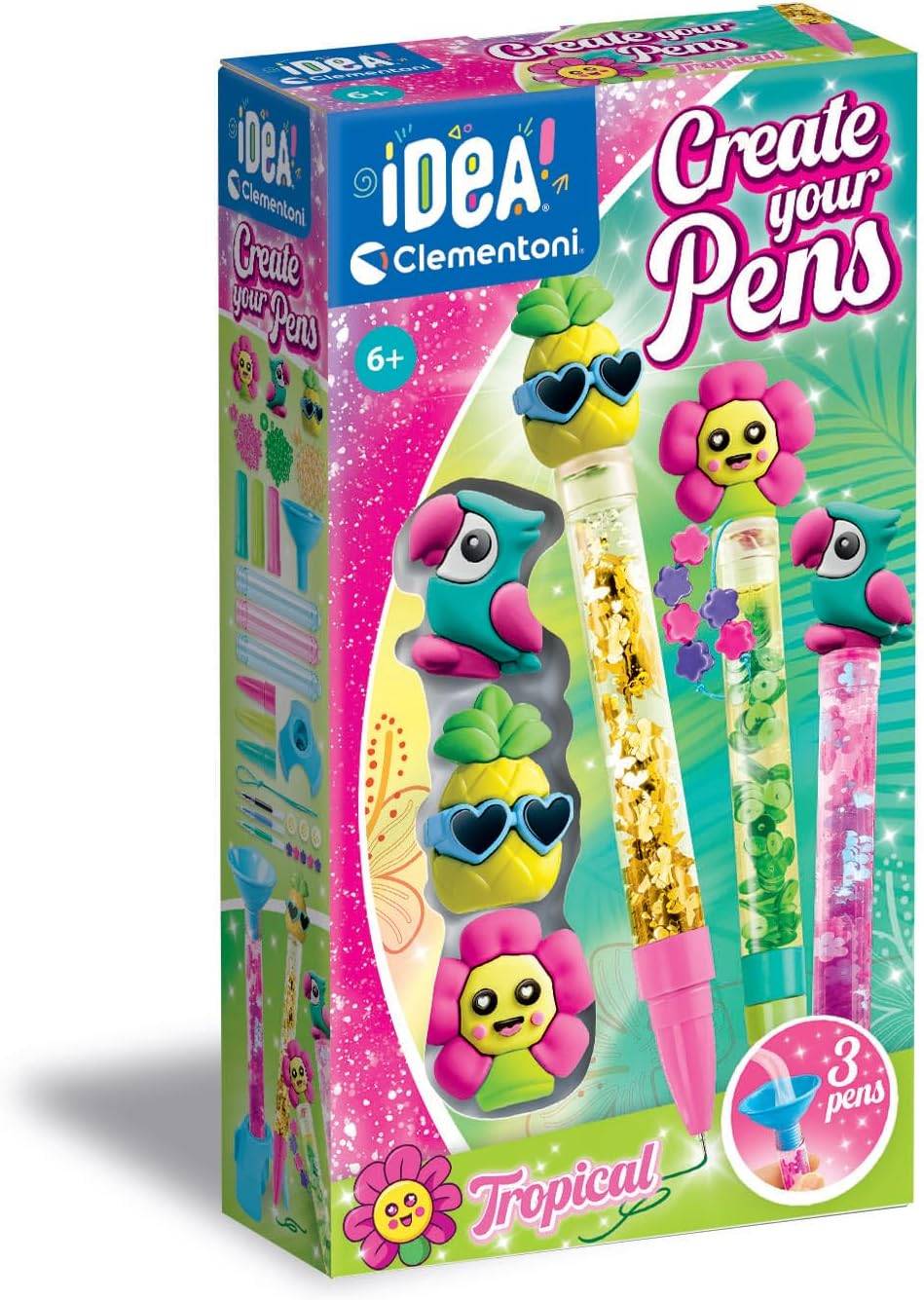 Clementoni 18790 - Idea Create Your Pens: Tropical Stift-Kreationen