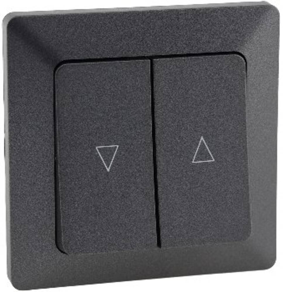 ChiliTec 23041 MILOS Jalousien-Steuerung Hoch/Runter Taster, inkl. Rahmen, UP, anthrazit