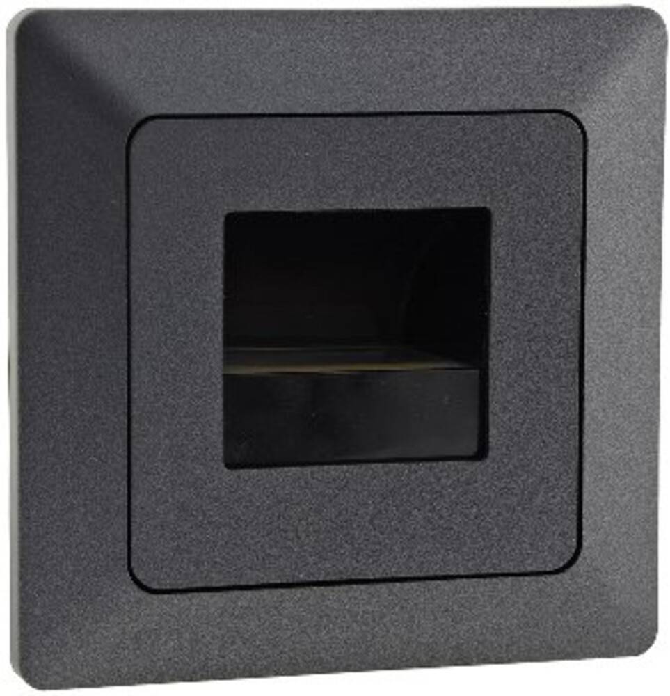 ChiliTec 23048 MILOS LED-Einbauleuchte "COB" Anthrazit 80x80mm, 3000k, warmweiß, 55Lumen