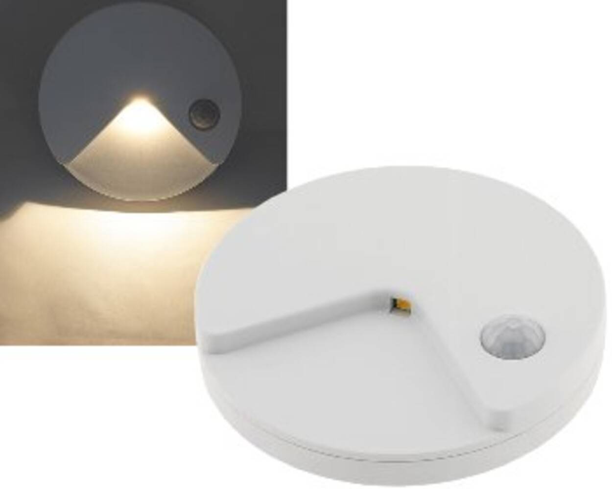 ChiliTec 23110 LED Treppenlicht mit Bewegungsmelder Akkubetrieb, warmweiß, slim: 14mm flach