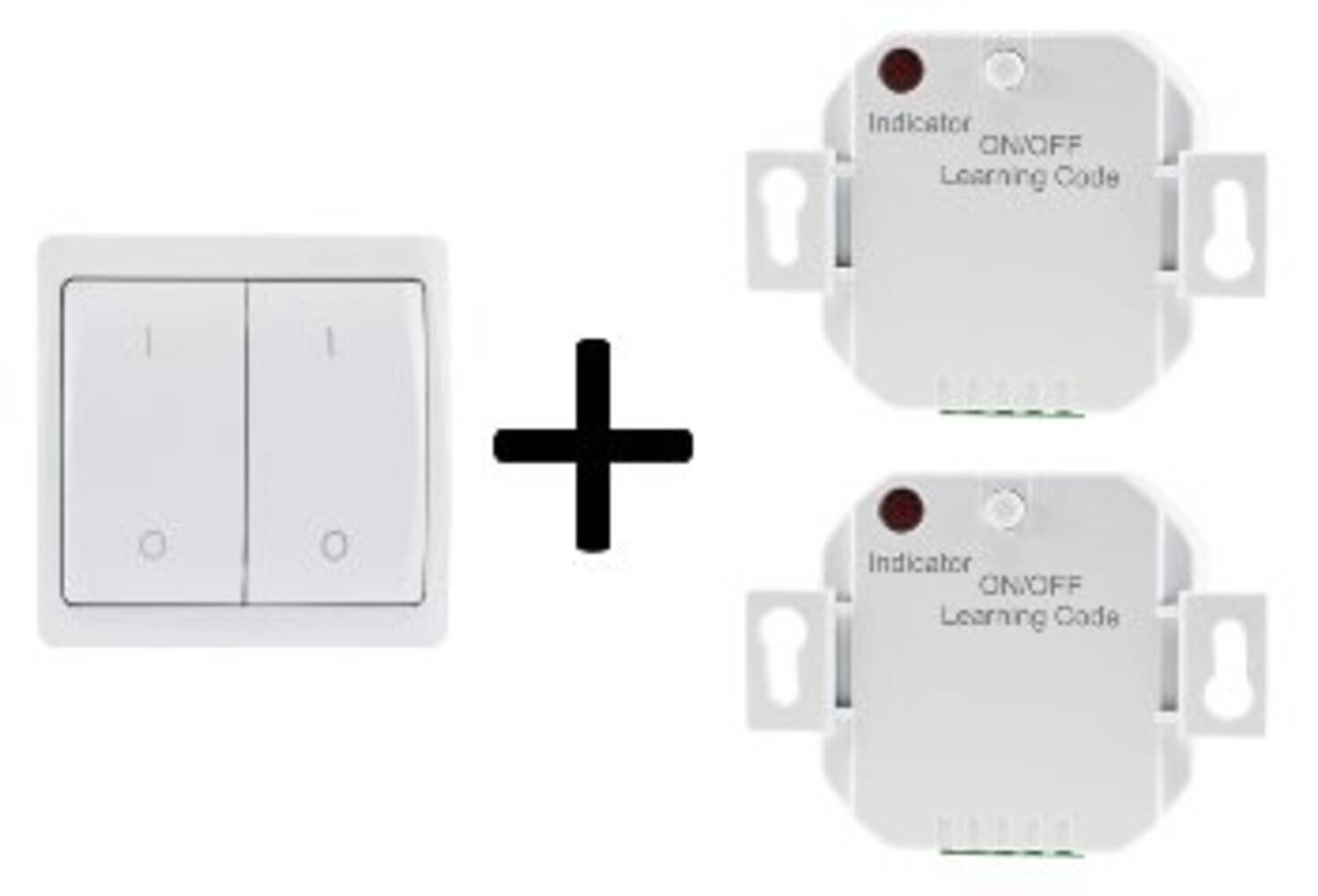 ChiliTec 23252 Funk Starter-Set No.4 "Pilota Casa" 2-fach Wandschalter + 2x UP Empfänger