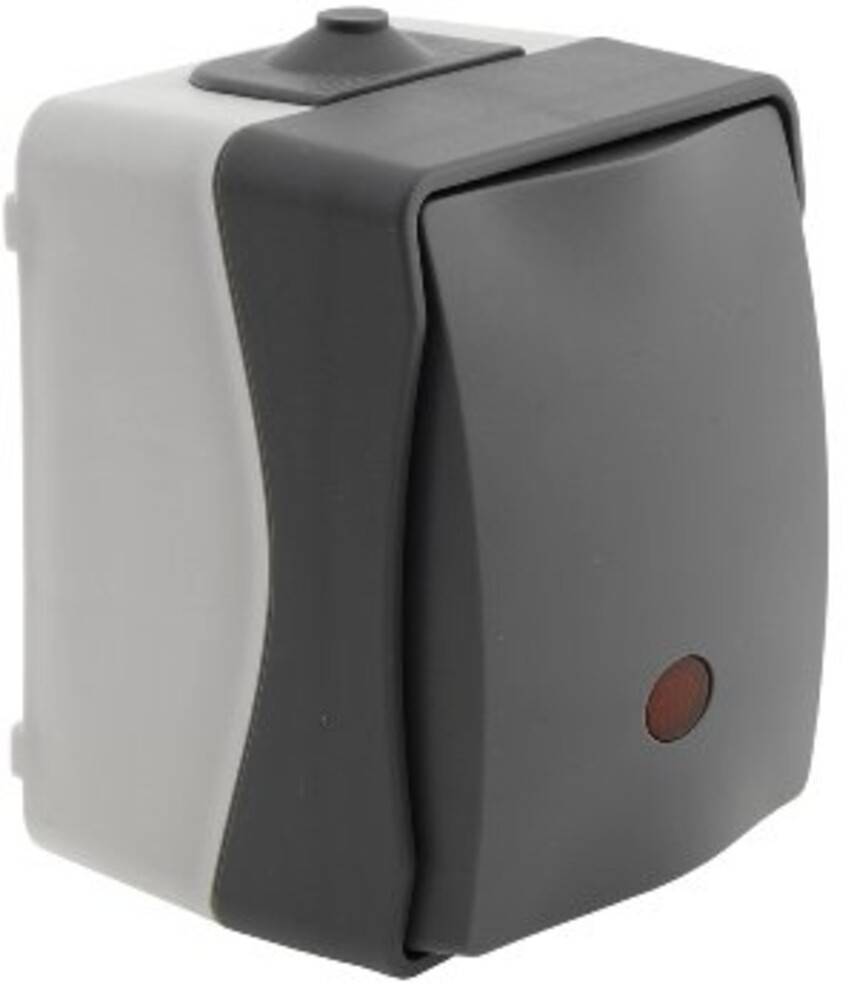 ChiliTec 23282 NUQUI Feuchtraum Kontrollschalter IP54, Aufputz, 250V~/ 10A