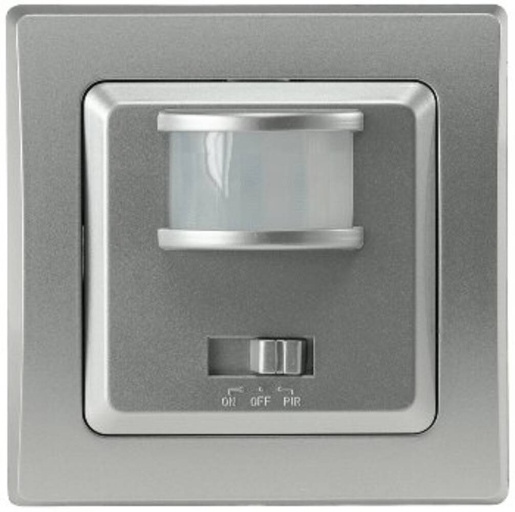 ChiliTec 23010 DELPHI Bewegungsmelder 160°, silber LED geeignet, 250V~, Unterputz, 2-Draht
