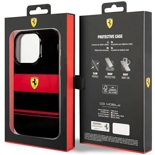 Ferrari FEHMP14LUCOK iPhone 14 Pro 6,1″ schwarz/schwarzes Hardcase IMD Combi Magsafe