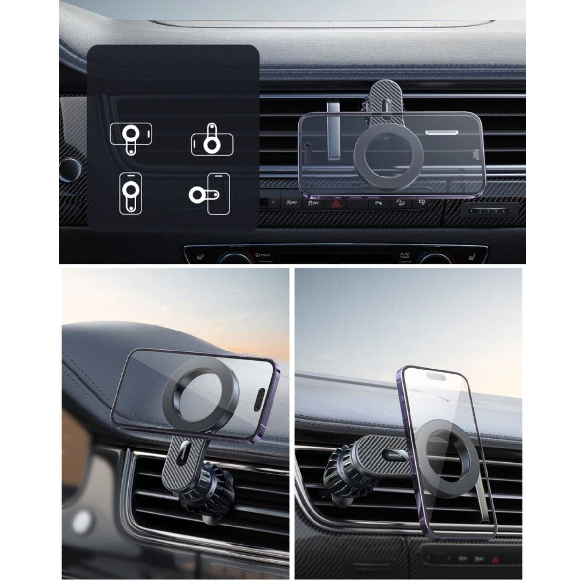 Magnetische Autohalterung iPhone MagSafe Joyroom JR-ZS355 – Schwarz