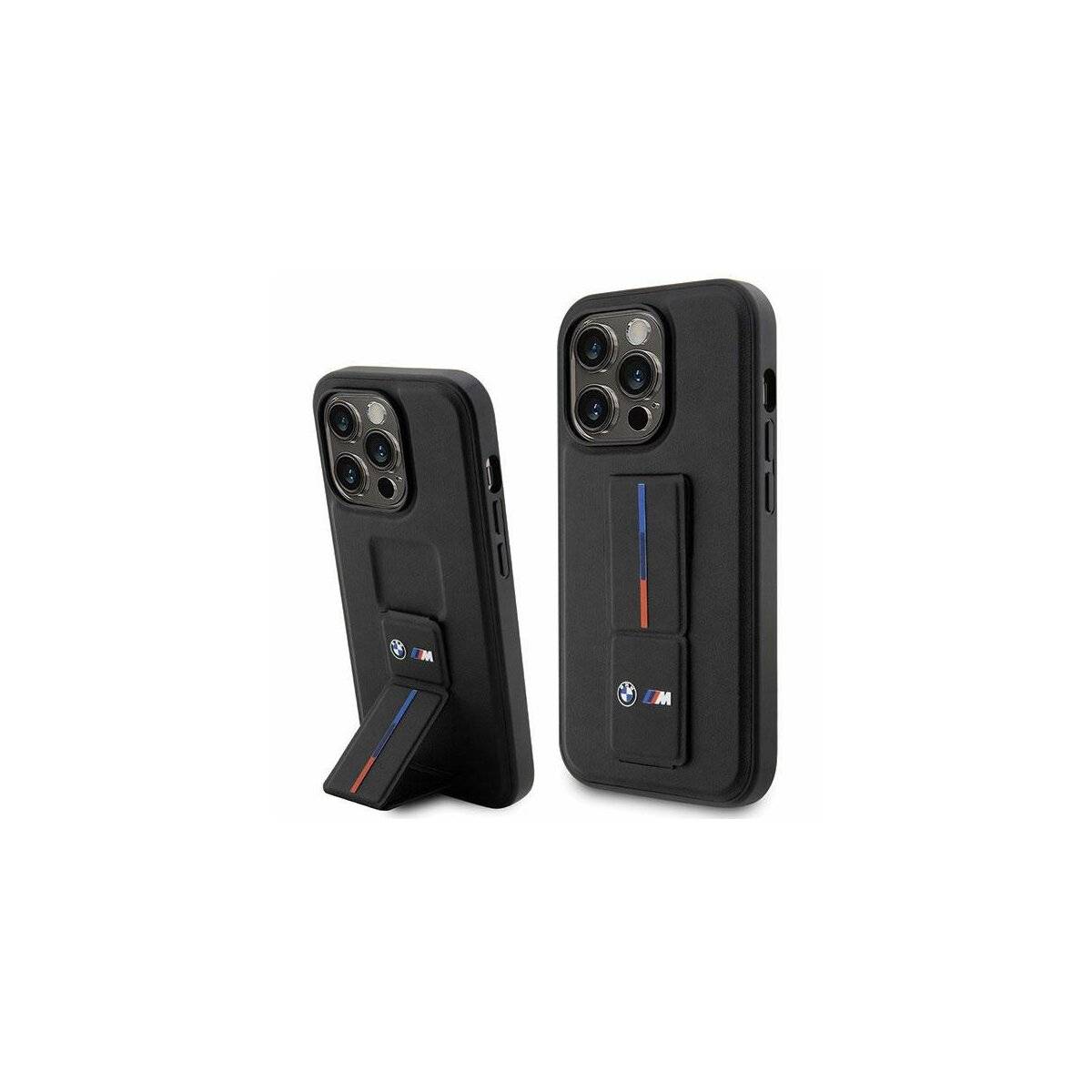 BMW Hardcase Grip Hot Stamp Hülle Kompatibel mit iPhone 14 Pro Max Schwarz