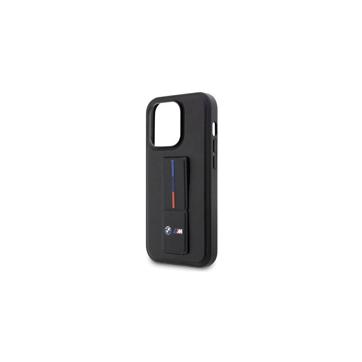 Oranges Smartphone-Etui mit drei Kameraausschnitten und einem kleineren Loch für den Blitz, angebracht an einem Telefon, auf einfachem Hintergrund dargestellt.