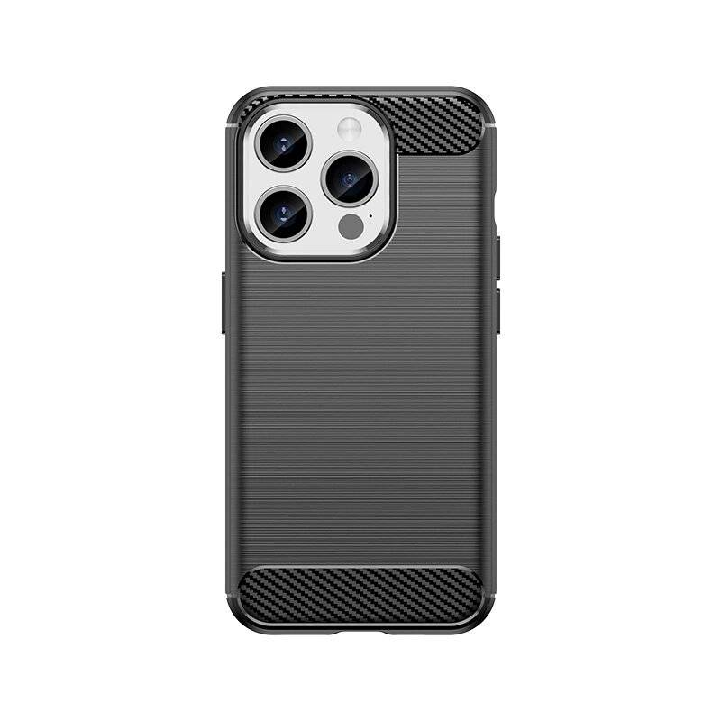 Flexible Carbon-Musterhülle iPhone 15 Pro Carbon Case – Schwarz