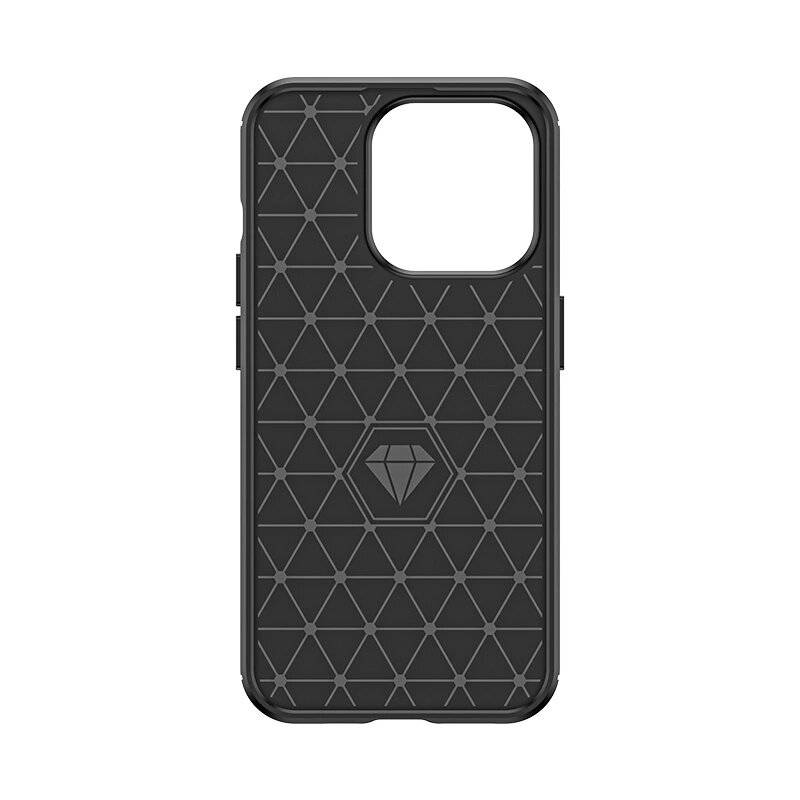 Flexible Carbon-Musterhülle iPhone 15 Pro Carbon Case – Schwarz