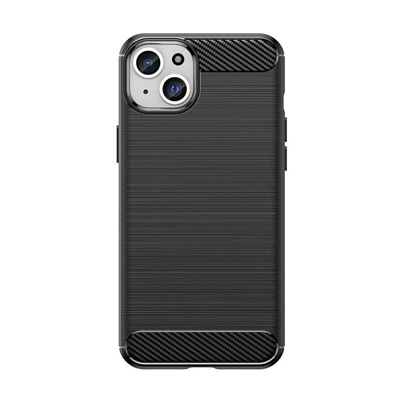 Flexible Carbon-Musterhülle iPhone 15 Plus Carbon Case – Schwarz