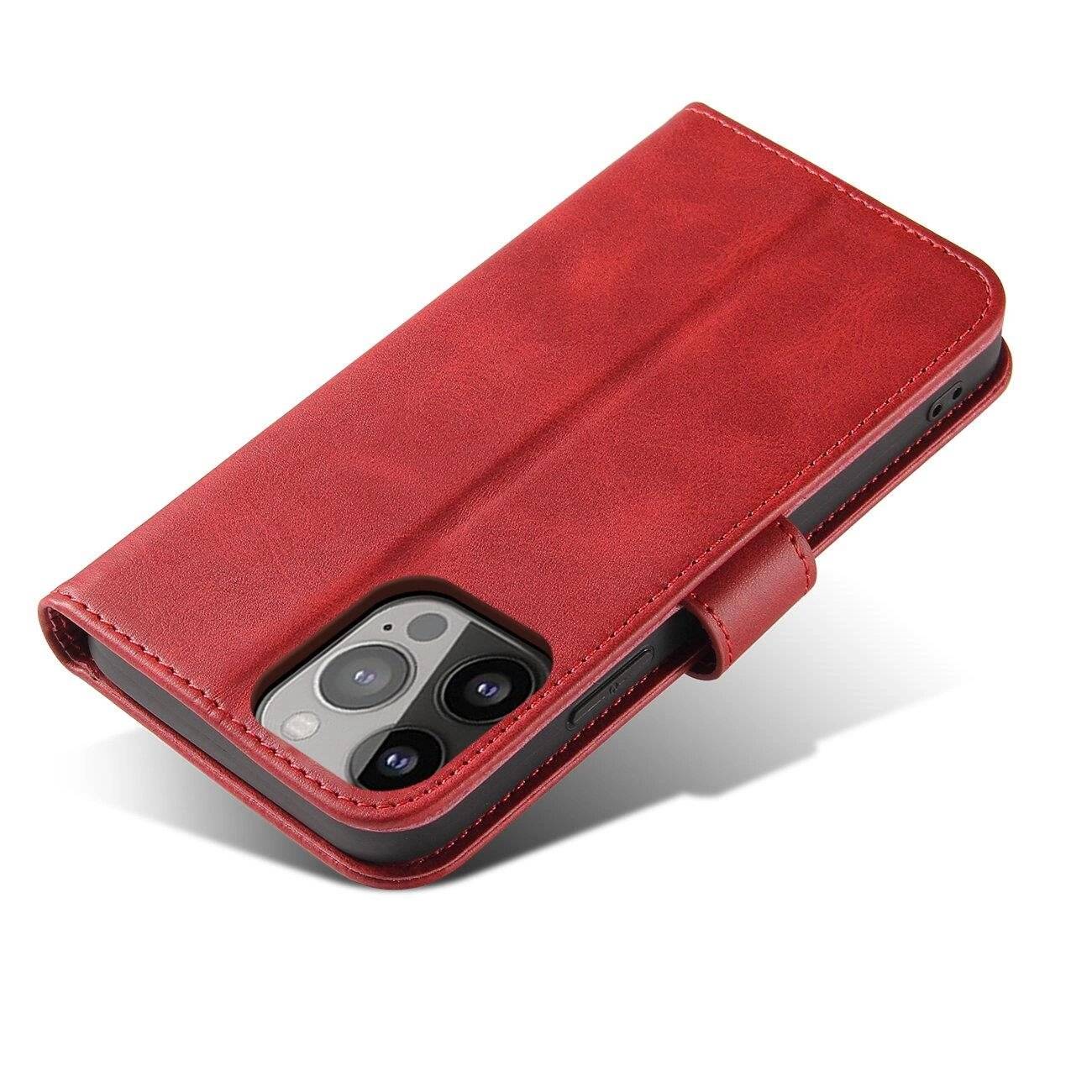 Magnet Case Hülle Samsung Galaxy S23 Flip Wallet Ständer rot