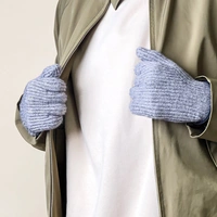 Geflochtene Telefonhandschuhe Aussparungen Finger – grau Geflochtene Telefonhandschuhe Aussparungen Finger – grau