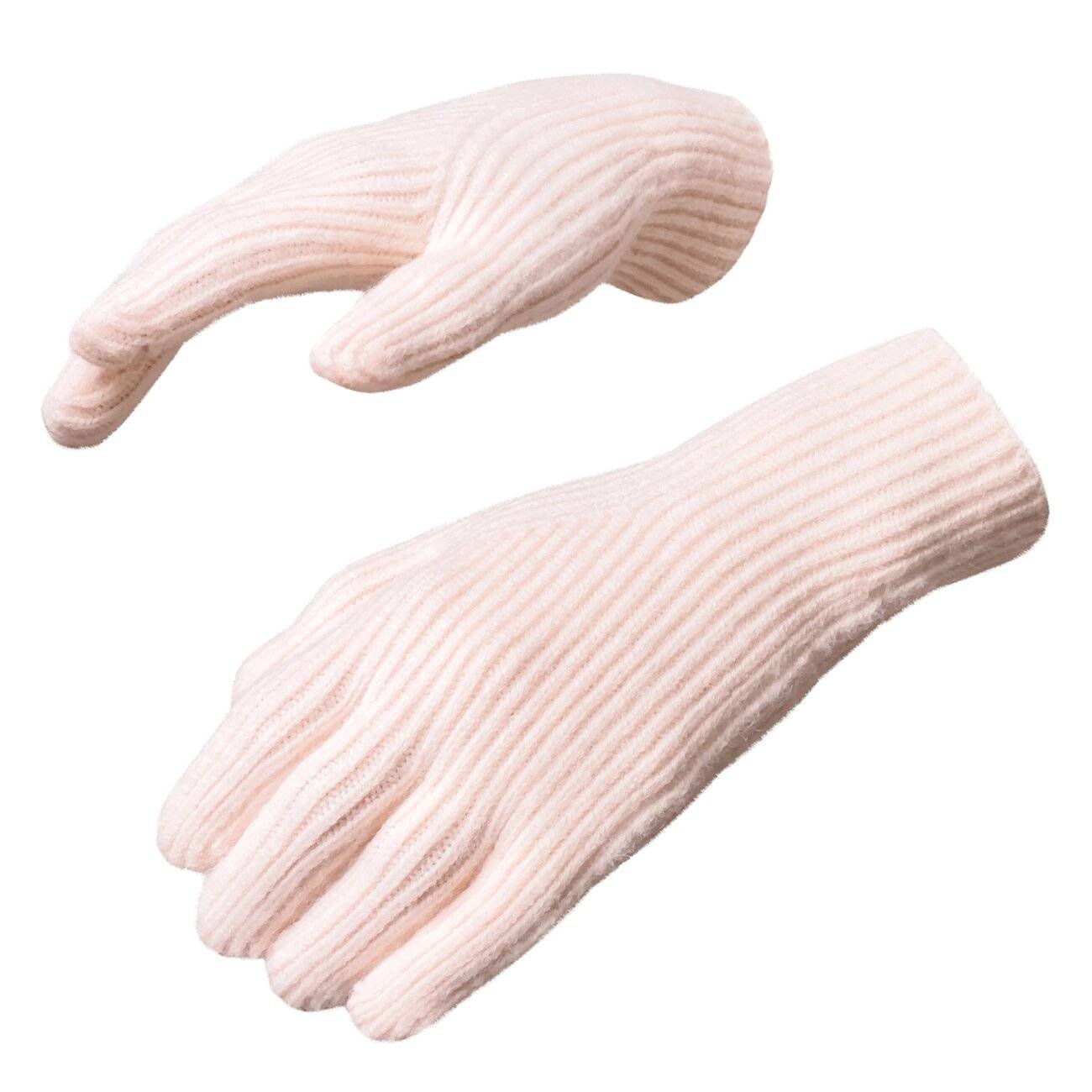 Geflochtene Handyhandschuhe Aussparungen Finger – rosa