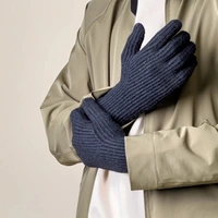 Geflochtene Telefonhandschuhe Aussparungen Finger – schwarz Geflochtene Telefonhandschuhe Aussparungen Finger – schwarz