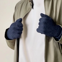 Geflochtene Telefonhandschuhe Aussparungen Finger – schwarz Geflochtene Telefonhandschuhe Aussparungen Finger – schwarz