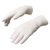 Geflochtene Telefonhandschuhe Aussparungen Finger – beige Geflochtene Telefonhandschuhe Aussparungen Finger – beige