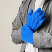 Geflochtene Telefonhandschuhe Aussparungen Finger – blau Geflochtene Telefonhandschuhe Aussparungen Finger – blau