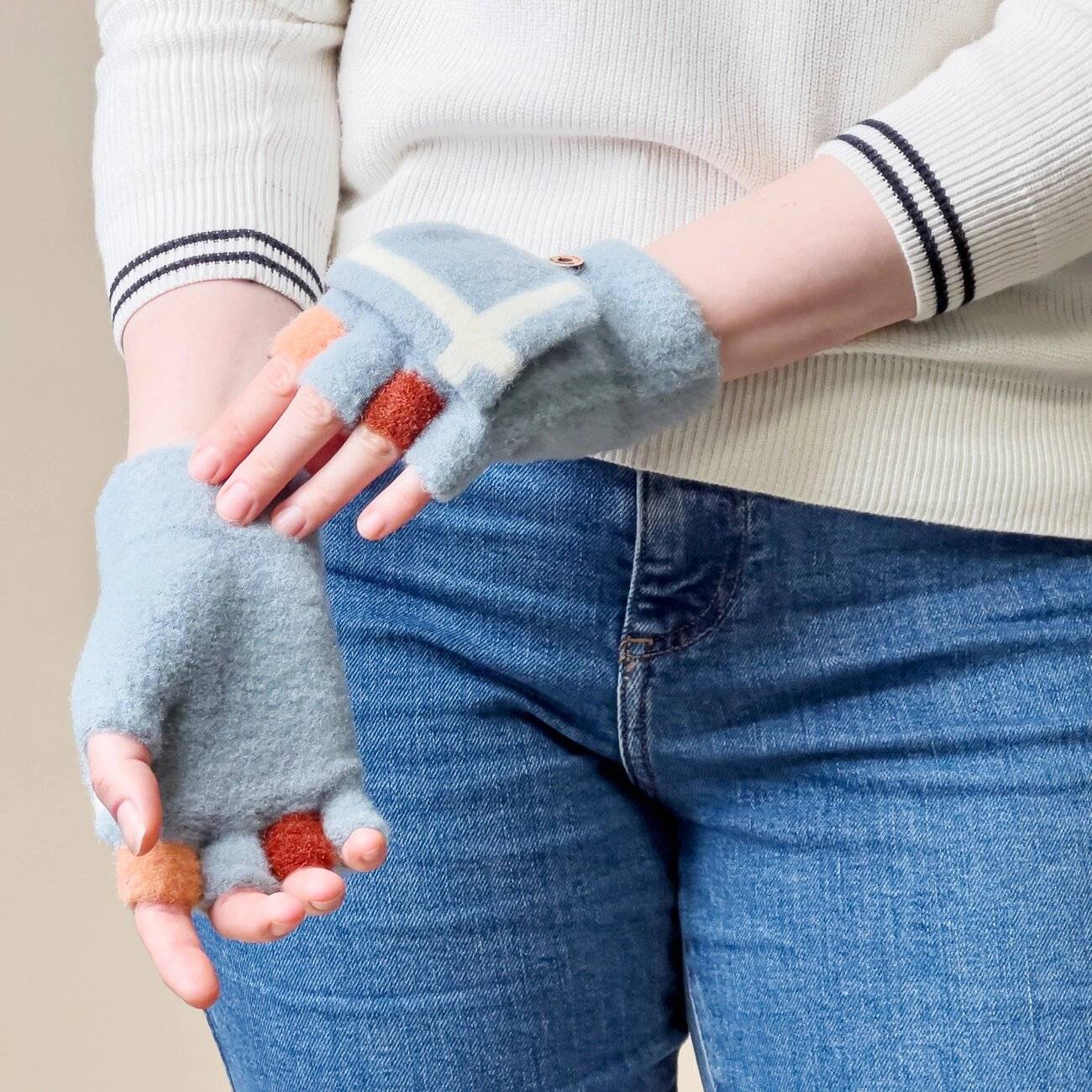 Winter-Telefonhandschuhe Damen/Kinder – blau