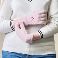 Winter-Telefonhandschuhe Damen einem Schneemann Weihnachtsbaum – rosa Winter-Telefonhandschuhe Damen einem Schneemann Weihnachtsbaum – rosa